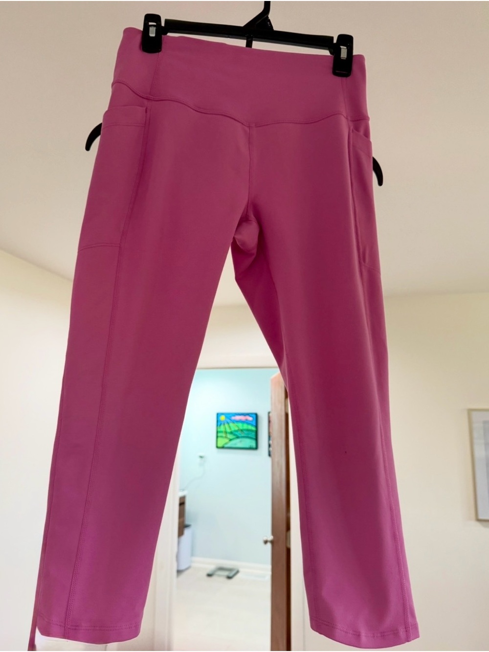 Zella High Rise Capri Leggings Pink Medium M Athletic Yoga Pants